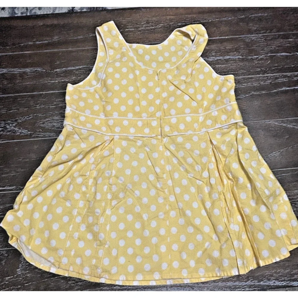 Gymboree Girls Yellow & White Polka Dot Daisy Tank Top Size 10